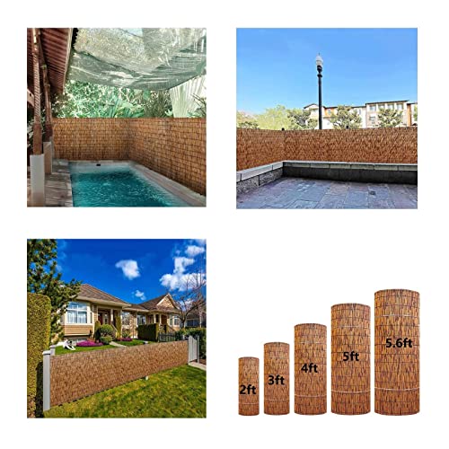 MZQMK Schilfzaunrollen for den Garten, Bambuszäune, Balkon-Sichtschutz, Schilfzaun, einfache Montage, kann angepasst Werden, 4 Fuß x 16,4 Fuß, 4 Fuß x 33 Fuß von MZQMK