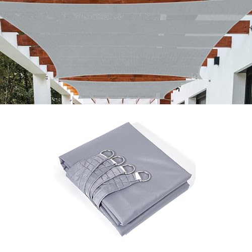 Sonnensegel 3x4m Rechteckig Sonnenschutz Garten Balkon Und Terrasse, 95% UV Schutz, Hoch Dichte Gewebe Wasserdurchlässig Für Patio, Pergola, Hinterhofa (Color : Grigio, Size : 2.5x4M(8x13FT)) von MZQMK