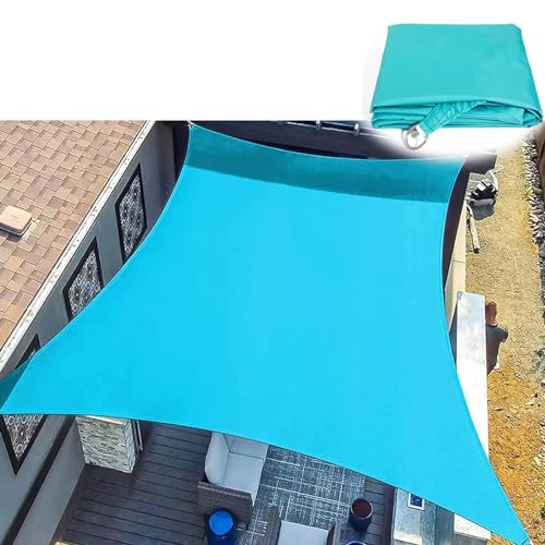 Sonnensegel Wasserdicht Rechteckig 2x3m Sonnenschutz Wasserabweisend Premium, Mit UV Schutz Für Balkon Garten Terrasse Creme 3x2m (Color : Blue, Size : 2x4M(7x13FT)) von MZQMK