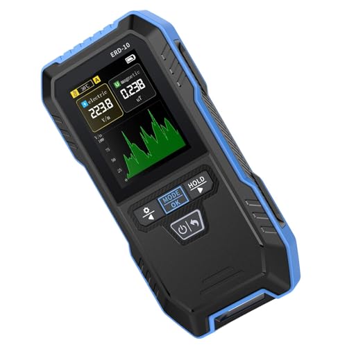 Elektromagnetismus-Strahlungsmessgerät mit gebogenem Modus, wiederaufladbar, elektromagnetisches Feld, Funkfrequenzdetektoren für Heimbüro, Sprecher, praktisches Elektromagnetismus-Messgerät von MZRAN