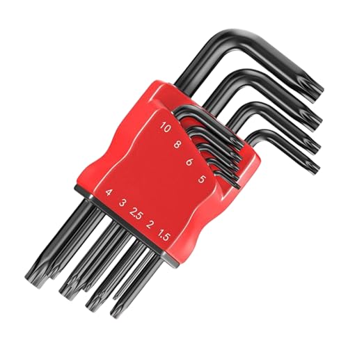MZRAN 9-teiliges Set Torxs-Sternschlüssel Sechskant Stahl Sechskantschlüssel Professionelles Reparaturwerkzeug für Mechaniker und Projekte Inbusschlüsselsatz Professionelles Mechaniker-Werkzeug von MZRAN