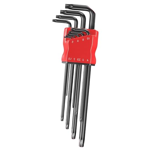 MZRAN 9-teiliges Set Torxs-Sternschlüssel Sechskant Stahl Sechskantschlüssel Professionelles Reparaturwerkzeug für Mechaniker und Projekte Inbusschlüsselsatz Professionelles Mechaniker-Werkzeug von MZRAN