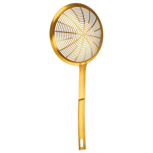 Rostbeständiger Edelstahl-Schöpfkelle, Schlitzlöffel, großes Sieb mit ergonomischem Griff, Küchenutensilien, großes Sieb von MZRAN