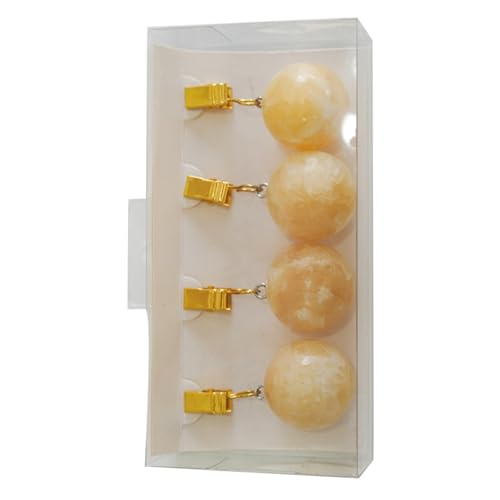 Set mit 4 Stein-Tischdeckenbeschwerern, Handarbeit, Marmor-Geschirr-Clip für formelle Versammlungen, Gartenparty, Marmor-Tischdeckengewichte mit Clip von MZRAN