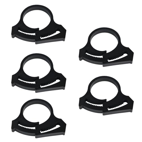 Set mit 5 Gartenrohrschellen für sichere Tropfbewässerungssysteme in Gewächshäusern, doppelte Griffigkeit, verstellbare Schlauchschellen, Outdoor-Bewässerungsrohrhalter von MZRAN