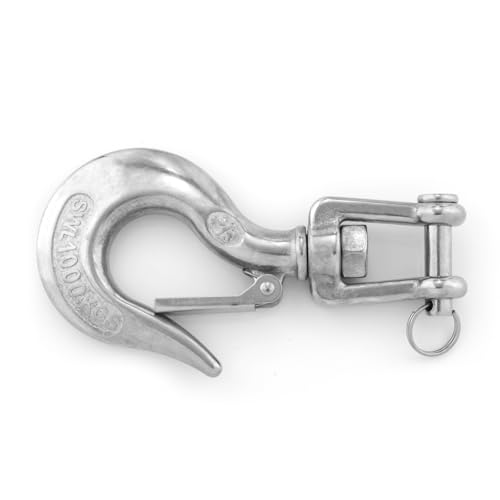 1 stück oder 2 stücke 304 Edelstahl Wirbel Auge Hebe Haken 150/350/650/1000/1500kg Last Heavy Duty Lock Rigging Snap Trigger Clevis(1 x Load 1000KG) von MZSKLW