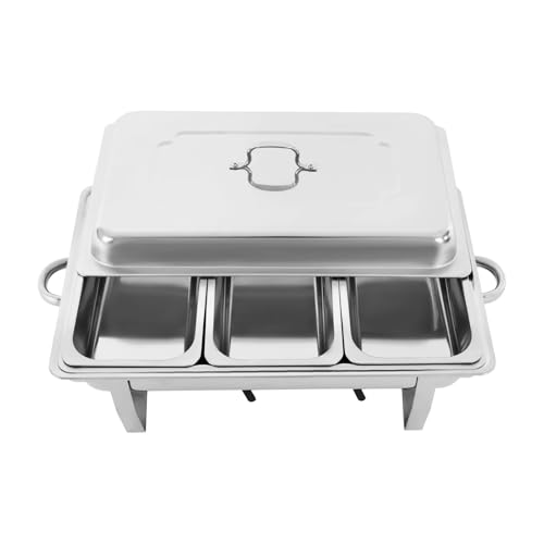 2,5 l * 3 Buffet Server & Speisenwärmer Tragbares Chafing Dish Set 410 Edelstahl von MZSKLW