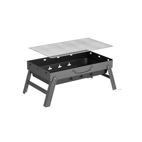 BBQ-Grill, Heimgrill, Edelstahl, klein, for Outdoor, Camping, Picknick, tragbarer Holzkohlegrill, Grill, faltbares Holzkohlegrill-Werkzeug BBQ-Grill, Heimgrill, Edelstahl, klein, for Outdoor, Camping, Picknick, tragbarer Holzkohlegrill, Grill, faltbares Holzkohlegrill-Werkzeug von MZSKLW