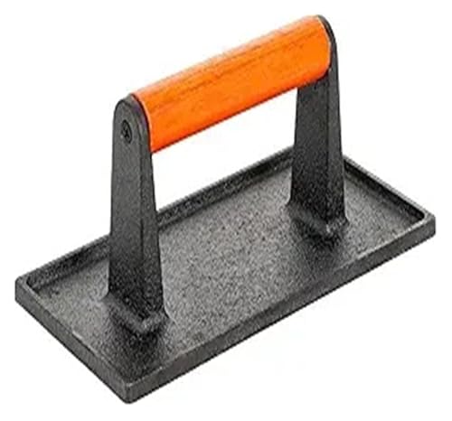 Kleiner Holzkohlegrillofen aus Gusseisen mit 12 x 6,8 Zoll Rost, robuster Tischgrill, Balkon, Hof, Außengrills(Burger Press) von MZSKLW