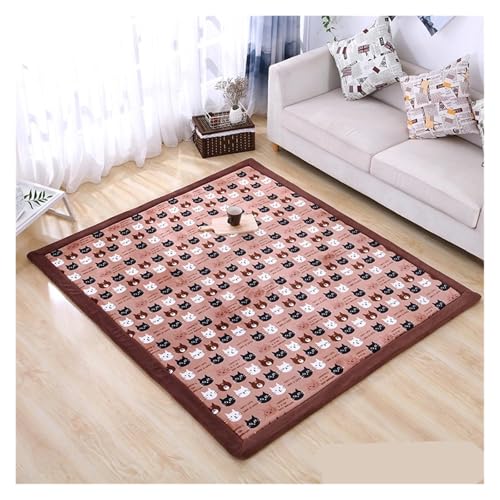 MZSKLW 2/3 cm Korallen-Fleece-Teppich, Wohnzimmer, große Größe, Kinderzimmer, Spielmatte, Panda, Tatami-Teppich (3 cm J, 80 x 200 cm) von MZSKLW