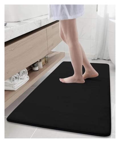 MZSKLW Badematte mit Kopfsteinpflaster-Prägung, Korallen-Fleece, rutschfester Teppich für die Badewanne, Bodenvorleger, Duschraum, Fußmatte, Schwarz, 50 x 150 cm MZSKLW Badematte mit Kopfsteinpflaster-Prägung, Korallen-Fleece, rutschfester Teppich für die Badewanne, Bodenvorleger, Duschraum, Fußmatte, Schwarz, 50 x 150 cm von MZSKLW