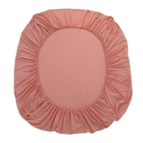 MZSKLW Baumwoll-Spannbetttuch mit Gummiband, rundum rutschfest, verstellbar, Matratzenbezug für Einzel-, Doppel-, Kingsize- und Queen-Size-Bett, (Pfirsichrosa, Doppelbett, 99,1 x 190,5 x 30,5 cm) von MZSKLW