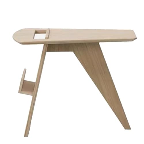 MZSKLW Holz-Beistelltisch, kreativer Beistelltisch, einfache, speziell geformte Nachttische, Heimeingang, Konsolenmöbel, modernes Bücherregal(Wood Color) von MZSKLW