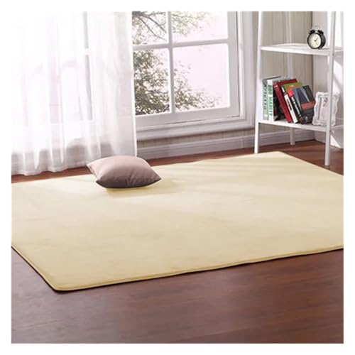 MZSKLW Korallen-Fleece-Wohnzimmer-Teppich für Kinder, Krabbelmatte, Schlafzimmer, Erkerfenster, Decke, Bett, bruchfester Teppich, 1,4 x 2 m (2,50 cm x 80 cm) von MZSKLW