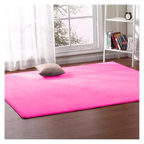 MZSKLW Korallen-Fleece-Wohnzimmer-Teppich für Kinder, Krabbelmatte, Schlafzimmer, Erkerfenster, Decke, Bett, bruchfester Teppich, 1,80 cm x 200 cm von MZSKLW