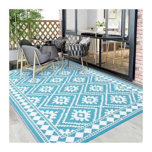 MZSKLW Sommer Teppich Outdoor Wohnzimmer Boden Matte Ethnische Retro Sofa Kaffee Tisch Matte Hause Dekoration(Color02,140X200CM) von MZSKLW