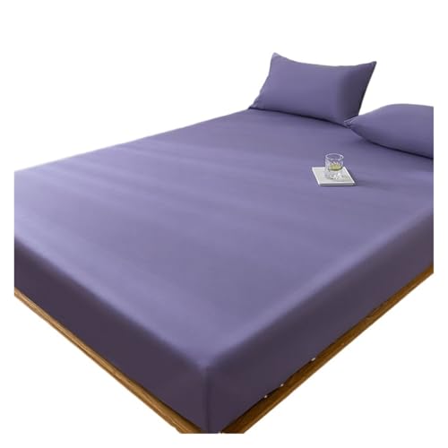 MZSKLW Wasserdichter Matratzenbezug, Spannbetttuch mit Gummiband, rutschfester Matratzenschoner für Einzelbett, Doppelbett, Queen-Size-Bett, Lila, 140 x 200 x 30 cm MZSKLW Wasserdichter Matratzenbezug, Spannbetttuch mit Gummiband, rutschfester Matratzenschoner für Einzelbett, Doppelbett, Queen-Size-Bett, Lila, 140 x 200 x 30 cm von MZSKLW