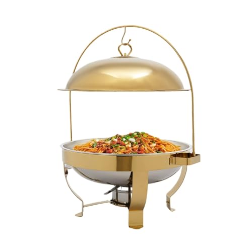 Modernes 8-Liter-Chafing-Dish-Buffet-Set, Edelstahlkonstruktion mit Alkoholbrennstoffhalter, Deckelhaken von MZSKLW