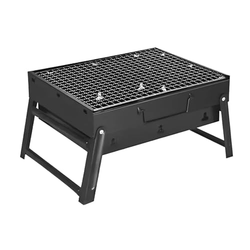 Tragbarer Grill aus Edelstahl, leicht, kleiner Smoker, multifunktionaler Mini-Grill, Werkzeuggrill for Strand- und Gartenpartys von MZSKLW
