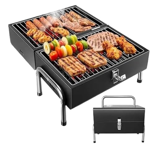Tragbarer Holzkohlegrill, kleiner Tischgrill for den Außenbereich, robust und vielseitig einsetzbar, kleiner Grill Tragbarer Holzkohlegrill, kleiner Tischgrill for den Außenbereich, robust und vielseitig einsetzbar, kleiner Grill von MZSKLW