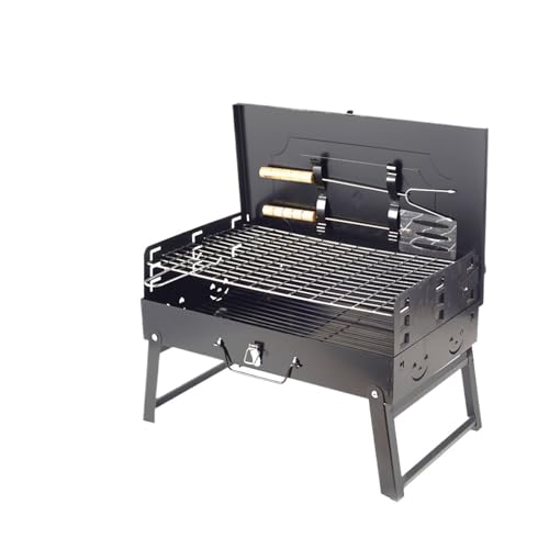 Tragbarer Holzkohlegrill for den Außenbereich, zusammenklappbarer Grillofen, for Camping, Hof, Terrasse, Picknick, BBQ-Grill von MZSKLW