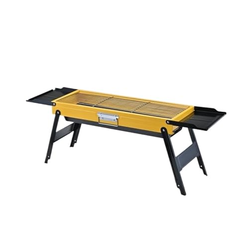 Tragbarer Outdoor-Camping-Grill, gelb, faltbar, rauchfrei, faltbar von MZSKLW