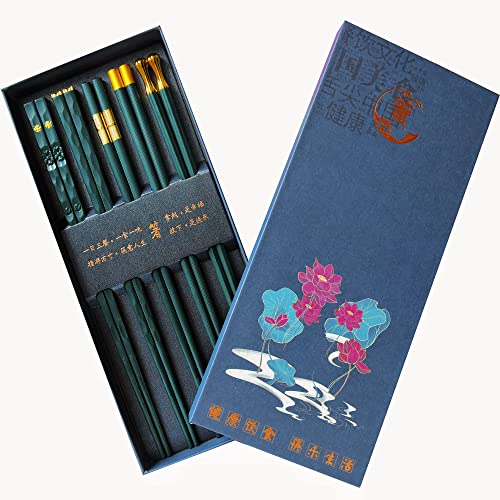 MZSX Essstäbchen, Professionelles EssstäBchen Schwarz Chopsticks Wiederverwendbare, High-End-Design Stäbchen aus , Leicht rutschfest Essbesteck, Japanische China von MZSX