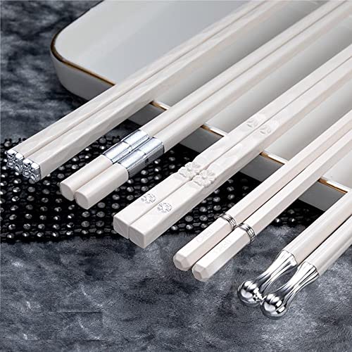 MZSX Essstäbchen, Professionelles EssstäBchen Schwarz Chopsticks Wiederverwendbare, High-End-Design Stäbchen aus , Leicht rutschfest Essbesteck, Japanische China von MZSX