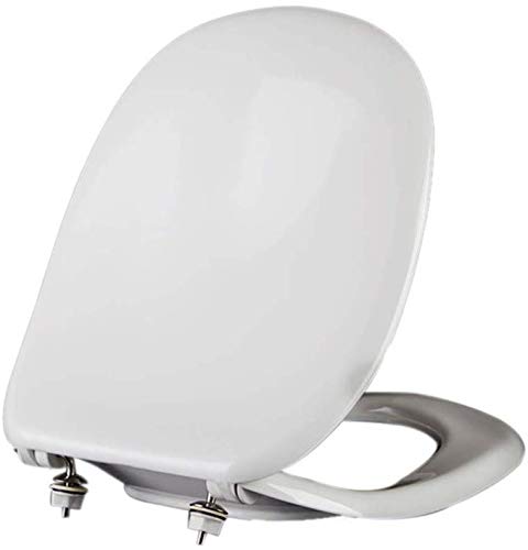 MZXTYGHF Altmodischer weißer Toilettensitz mit geschwungener, abfallender Rillenform/Soft-Closed-Schnellverschluss-Toilettensitz für Badezimmer, antibakteriell MZXTYGHF Altmodischer weißer Toilettensitz mit geschwungener, abfallender Rillenform/Soft-Closed-Schnellverschluss-Toilettensitz für Badezimmer, antibakteriell von MZXTYGHF