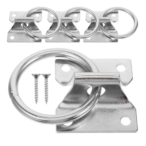 4 Stück Anbinderinge, robuste Edelstahlbasis 7 x 60, sicherer und praktischer Anbindering-Metallblocker for das Reittraining von MZYFDC