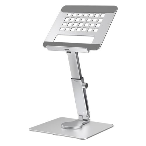 MZYFDC Laptop StäNder Tablet-Ständer 360 Grad drehbar klappbar Aluminium verstellbar Schreibtisch Halter Halterung Riser 4 Mini 12,9 4-14 Zoll Samsung TA(Silver) von MZYFDC