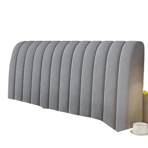 MZYFDC Soft Thick Bed Head Cover Headboard Cover All-Inclusive Solid Color Bedside Bed Back Dust Protector(Grey,150cm) von MZYFDC
