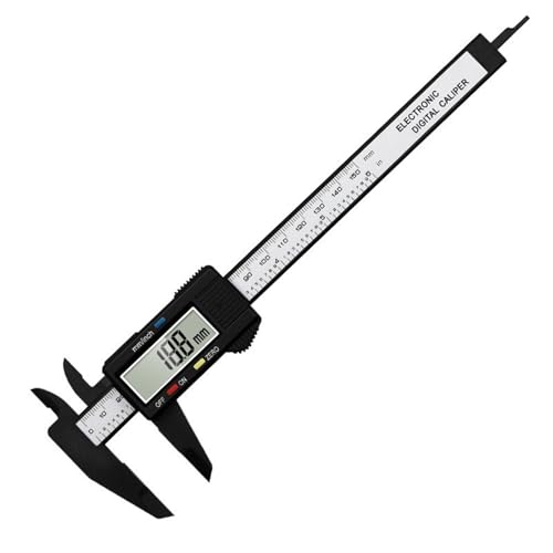 Vernier Caliper 150mm Plastic Calipers Gauge Measuring Tools 150mm Vernier Caliper Aperture Depth Diameter Measure Tool(Black) von MZYFDC
