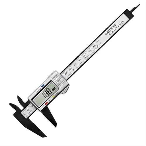 Vernier Caliper 150mm Plastic Calipers Gauge Measuring Tools 150mm Vernier Caliper Aperture Depth Diameter Measure Tool(Black White) von MZYFDC