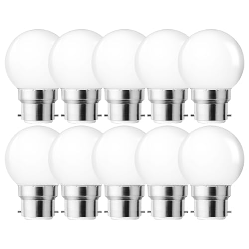 10 Stück LED-Leuchtmittel, Warmweiß, LED-Golflicht, milchweiß, 220 V, Energiesparlampe, bunte Farben, Partylichterkette, geeignet für die Innendekoration von MZYOYO