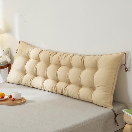 MZYZPPBD Rückenlehne Bett Kissen Lesekissen Für Bett Sofa Bequem Und Weich Lendenkissen Kopfstütze Fürs Bett Kopfteil Mit Abnehmbarem Bezug Für Schlafzimmer Mit Tatami-Sofa,F,150 x 10 x 50 cm von MZYZPPBD