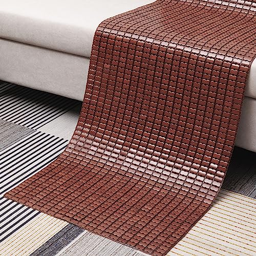 MZZHEDIE Bambus Cool Sitzkissen Mat,Bambus Stuhl Sitzauflage Auto Sitzkissen,Summer Sleeping Rattan Pad,Bambus Kühlmatte Isomatte aus Bambus,für Auto Büro Stuhl und Sofa Pads (40×80cm/15.7×31.5in) von MZZHEDIE