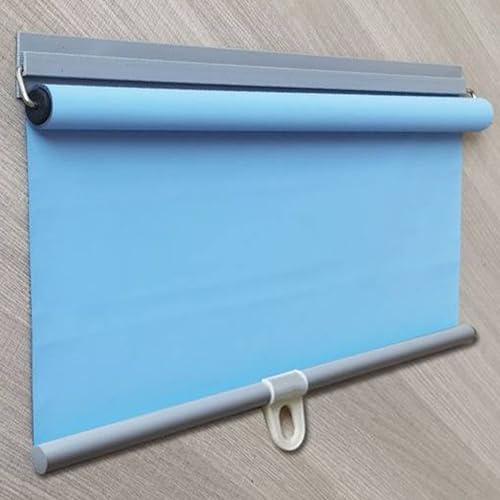 MZZHEDIE Verdunkelung Rollos,Einziehbare Sonnenrollos,Federrollos,Sonnenschutz und Isolierte Sonnenrollos,Verdunkelungsvorhang,Temporäre Tragbare Sonnenschirme,Sonnenblende,Blau (W110×H150cm/43×59in) von MZZHEDIE
