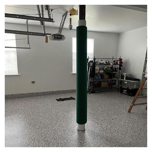 MZZKFC Keller-Rundpfosten-Schaumstoffpolsterung, Selbstklebende Sicherheits-Stoßdämpfer-Stangenpolster, 2cm Dick, Säulenpolsterung Zum Umwickeln(Green H-1.82m/6',Dia 17cm/7") von MZZKFC