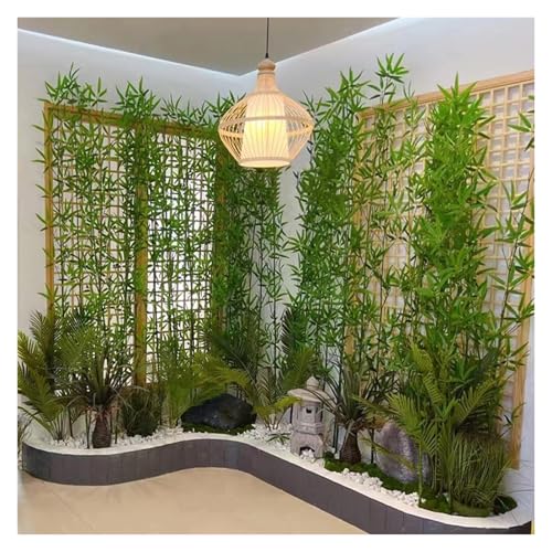 MZZKFC künstlicher Bambus Spleißbarer künstlicher Bambus-Sichtschutzzaun, Simulation Bambus, künstlicher Bambusbaum-Sichtschutz(10 Bamboos,2.1m/82.7'') von MZZKFC