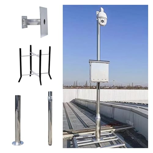 Sicherheitskamera-Mast Montage Der Halterung Für Überwachungskameras, Universeller Überwachungsmast Für Lagerhäuser Parkplätze, Sicherheitskameramast 2 3 4 5 6m(A,3.5m-137 4/5") von MZZKFC