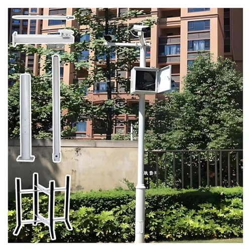 Sicherheitskamera-Mast Spleißbare Halterung Überwachungskameras Mit Verlängerungsstange Lang, Abnehmbarer Halter Überwachungskameras Mit Blitzableiter Und Erdungsstab(B,H-6m/19.7ft) von MZZKFC