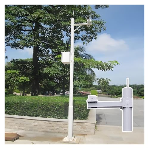 Sicherheitskamera-Mast Überwachungskameras Halterung Säule Weiß, 2 2,5 3 3,5 4 4,5 5 6 M Metall Überwachung Stand Outdoor, Sicherheitskamera Säule Stand Kit Für Haus/Bauernhof/Lager/Mall(White B,H- von MZZKFC