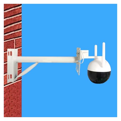 Sicherheitskamera-Mast Weiße Wandhalterung Aus Metall Für Überwachungskameras, Universeller Überwachungskamera-Ständer, 3 Arten Von Querarmen, Für Kuppel CCTV IP PTZ(A-Cross Arm,1.2m/47.2 in) von MZZKFC