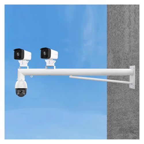 Sicherheitskamera-Mast Weiße Wandhalterung Für Überwachungskameras, 0,5 1 1,2 1,5 2m Sicherheits-Kamera-Wandstange Und Halterung, Sicherheits-Kamera-Stange(C,1m/39.4 in) von MZZKFC
