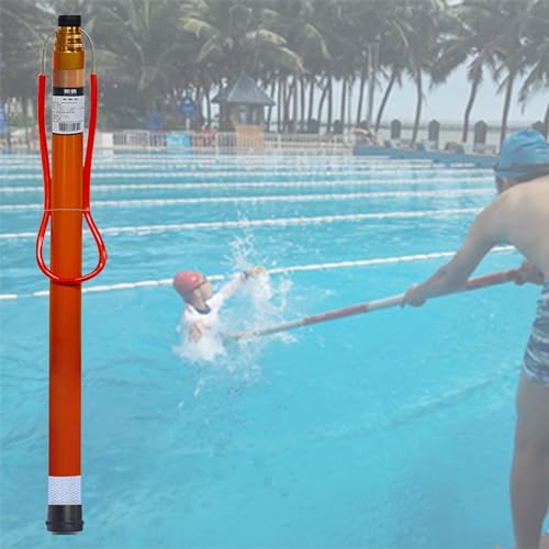 Teleskopische Schwimmbad Sicherheitshaken Stange, 4.5 5.5 6.5m Lebensrettungsausrüstung für gefährliche Wasserbereiche, Hilfe für kämpfende, ertrinkende Schwimmer/ Lehrschwimmer ( Size : 4.5m/14.8ft-- von MZZKFC