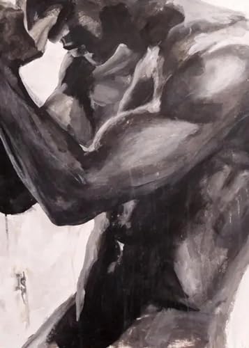 MZeer Ölgemälde, Poster, Gay Mann, nackt, sexy, 60 x 80 cm, ohne Rahmen von MZeer