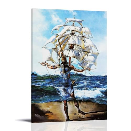MZeer Salvador Dalí Malerwerke, Poster, Wandkunst, Gemälde, Leinwand, Geschenk, Wohnzimmer, Drucke, Schlafzimmer, Dekoration, Kunstwerke, 50 x 75 cm von MZeer