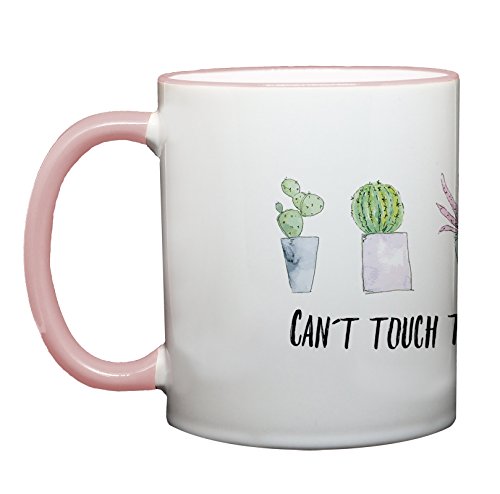 Ma2ca® Can´t Touch This Kaktus Becher Tasse Tasse Becher-Rand_rosa von Ma2ca