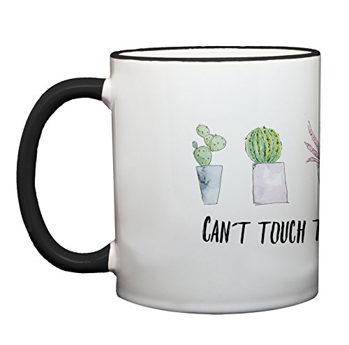 Ma2ca® Can´t Touch This Kaktus Becher Tasse Tasse Becher-Rand_schwarz von Ma2ca